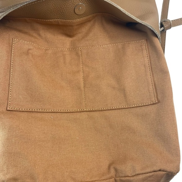 M.I.L.A. Jackie Grain Leather Crossbody Bag in Tan Caramel - Picture 8 of 11